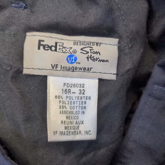 FedEx Stan Herman Women's VF Imagewear Reflective Pants Blue Size 16R 32x32 - Picture 11 of 11